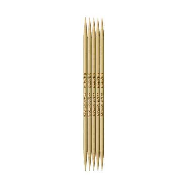 Clover Bamboo Knitting Needles Takumi Double Pointed Pack of 5 12.5cm