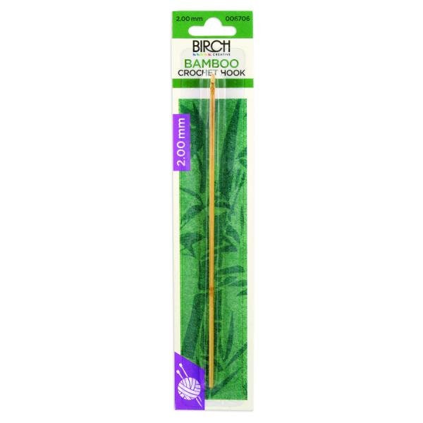 Birch Bamboo Crochet Hooks With Round Handle