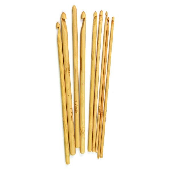 Birch Bamboo Crochet Hooks With Round Handle