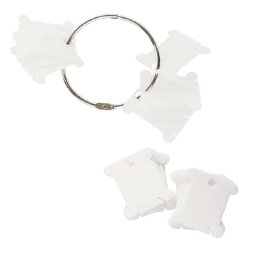 DMC 28 Plastic Bobbins Plus Ring