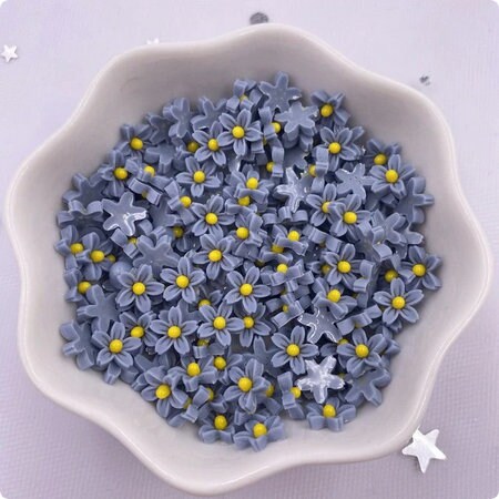 10 Resin Flatback Mini Flowers Various Colours Findings Embellishments