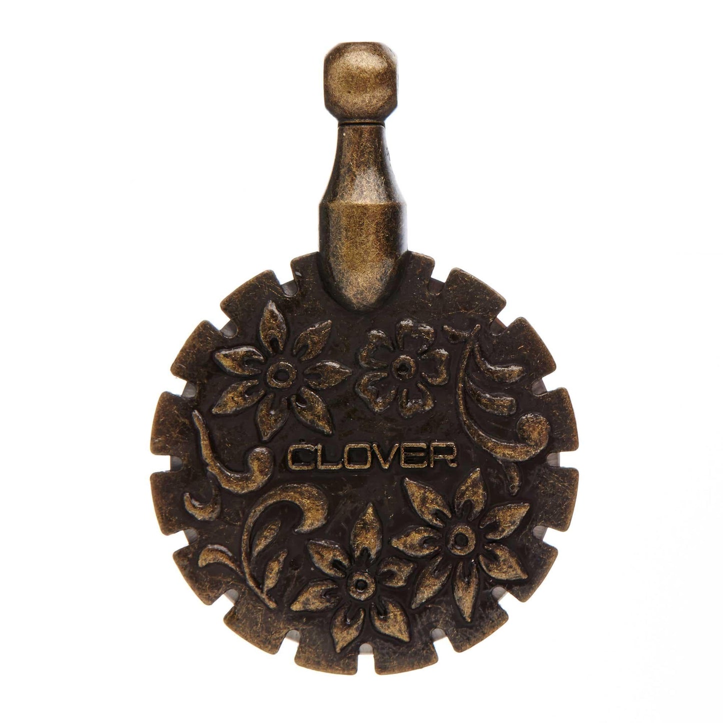Clover Thread Cutter Pendant - Antique Gold
