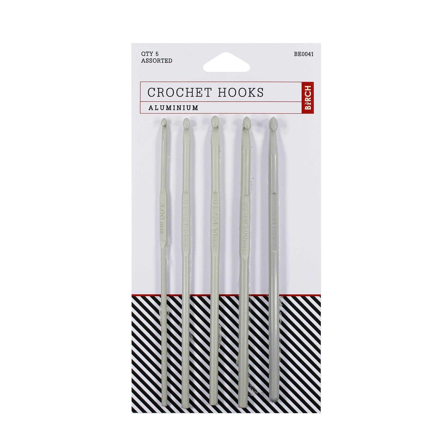 Birch Crochet Hooks Aluminium Set of 5