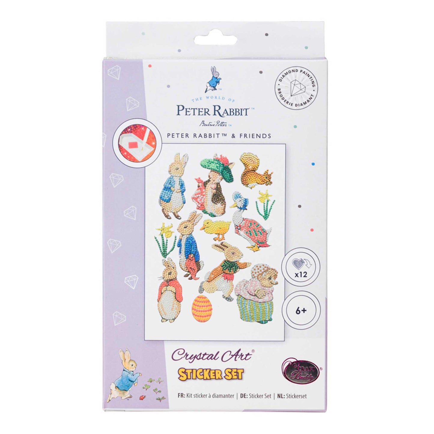 Craft Buddy Peter Rabbit Crystal Art Sticker Set
