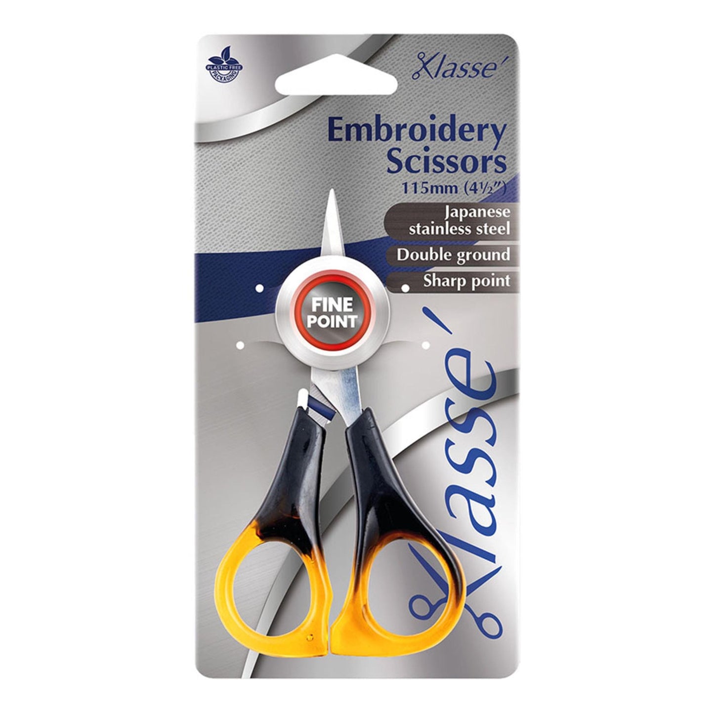 Klasse Embroidery Scissors – 4.5" Tortoiseshell Handle