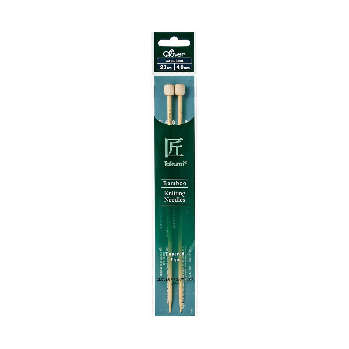 Clover Bamboo Knitting Needles Takumi Single 23cm
