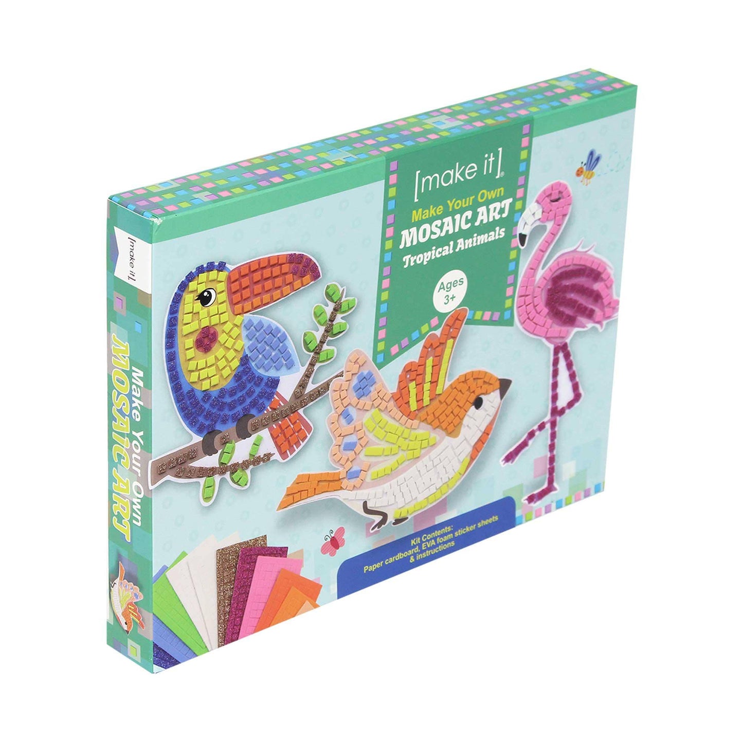 Kids Mosaic Art Kit DIY Craft Activity Cute Animal Space Sealife Sticker Craft