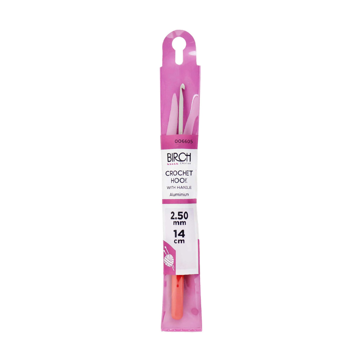 Birch Crochet Hook with Plastic Handle – 2mm to 5mm
