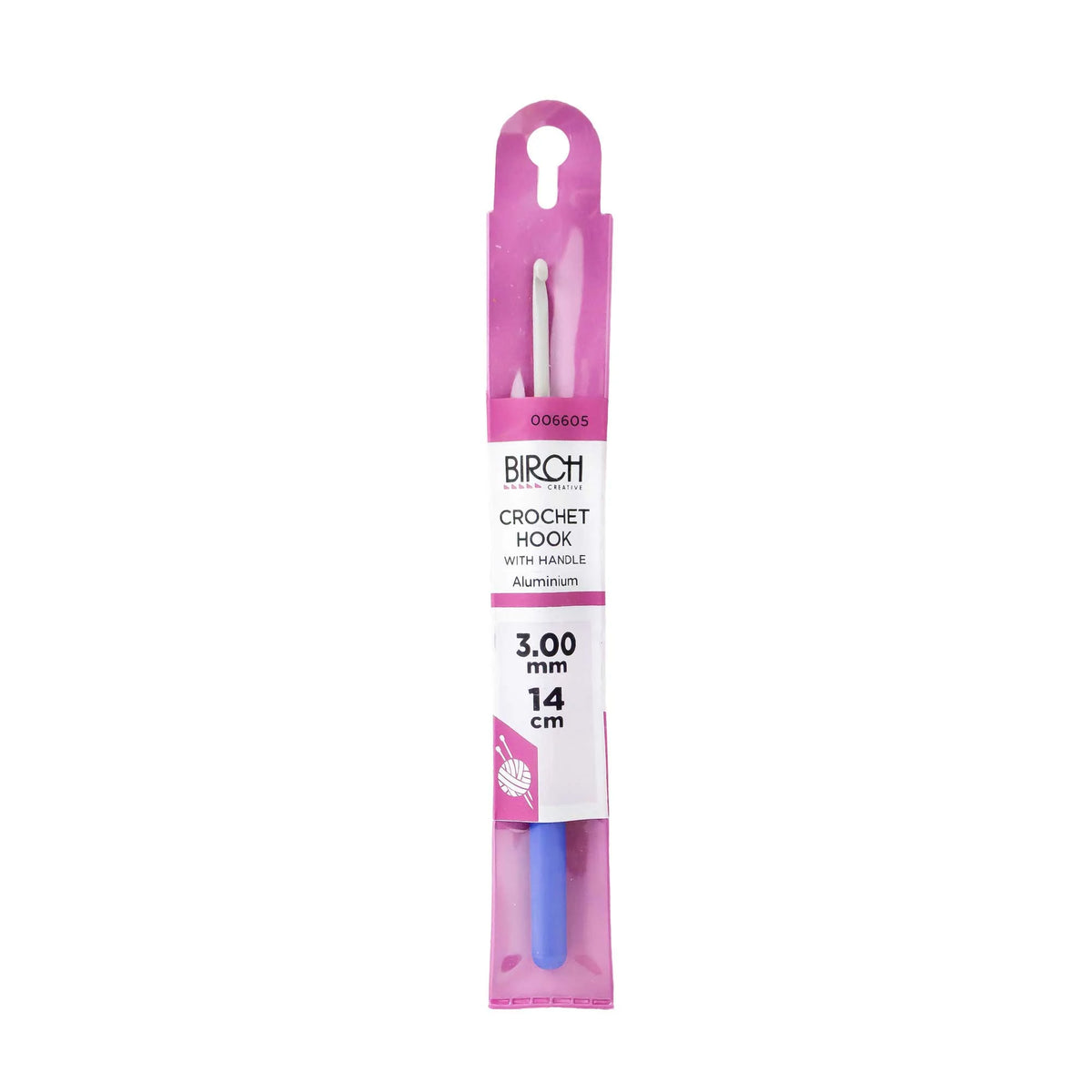 Birch Crochet Hook with Plastic Handle – 2mm to 5mm