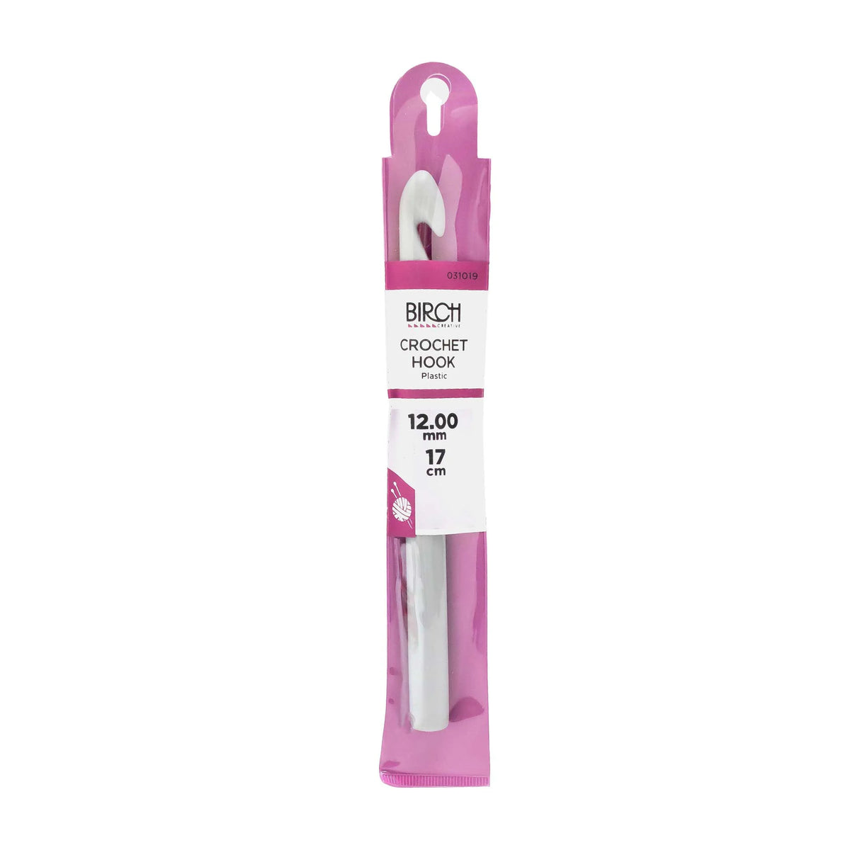 Birch Plastic Crochet Hook with Handle – 12mm