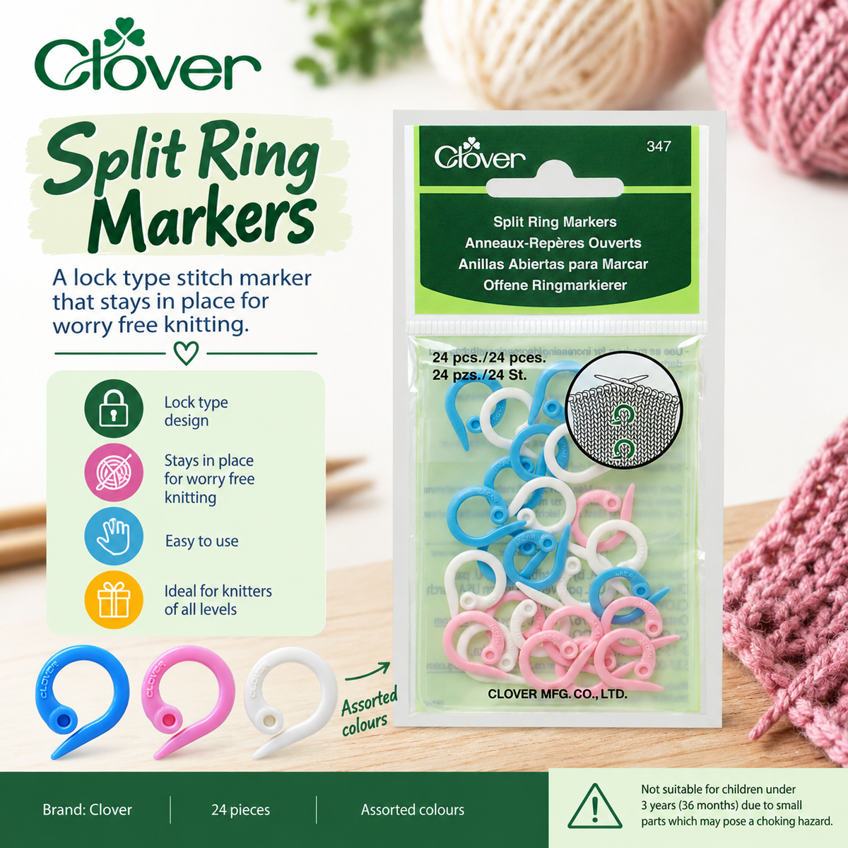 Clover Split Ring Markers