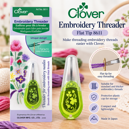 Clover Embroidery Threader – Flat Tip (8611)
