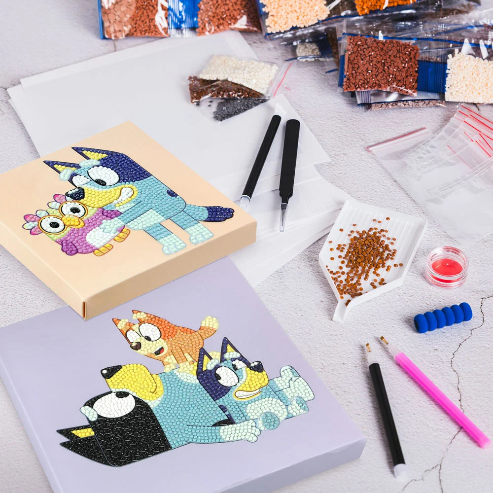 Bluey Diamond Painting Kit – 15 × 15cm | Bluey & Chattermax