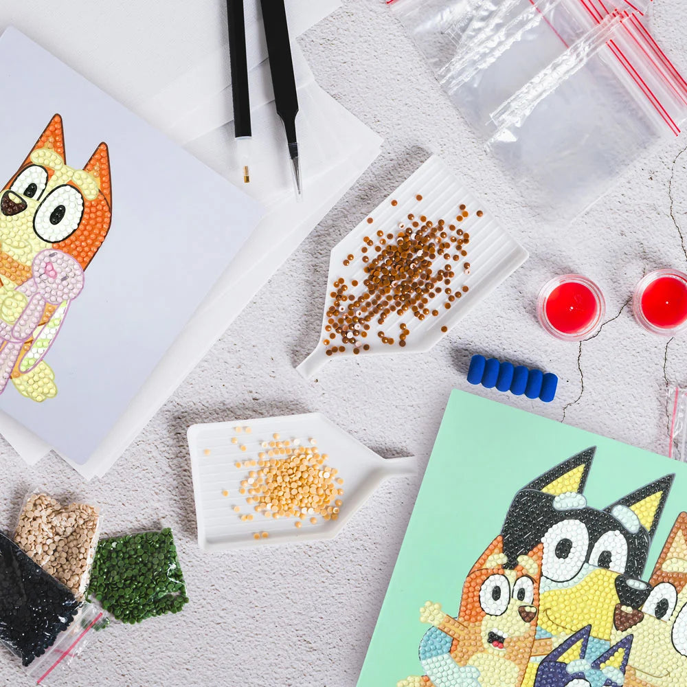 Bluey Diamond Painting Kit – 15 × 15cm | Bluey & Chattermax