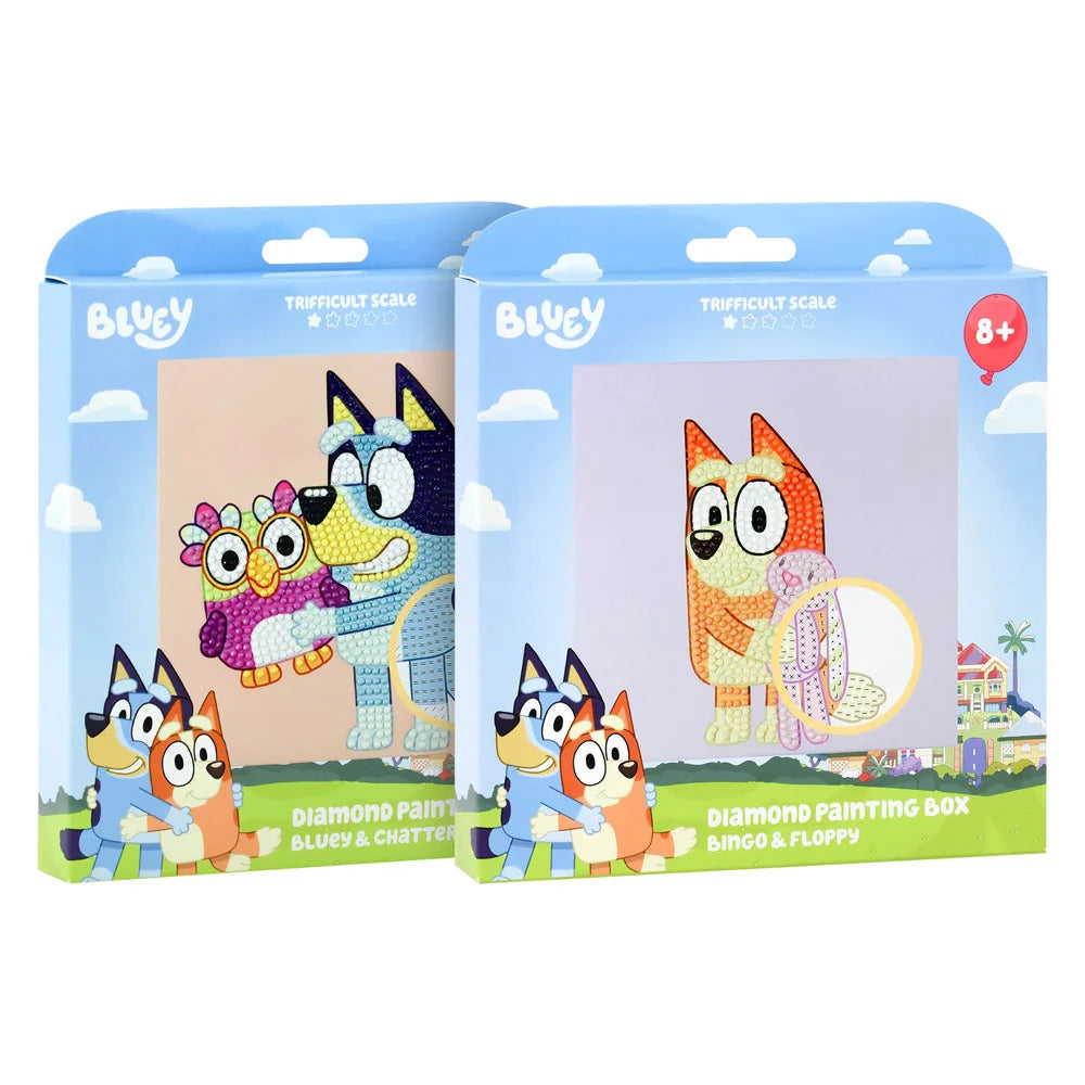 Bluey Diamond Painting Kit – 15 × 15cm | Bluey & Chattermax