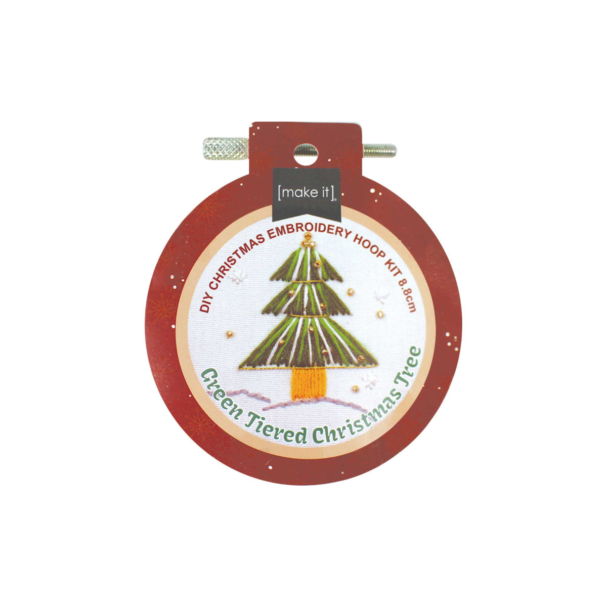 DIY Christmas Embroidery Hoop Kit – 8.8cm | Choose Your Christmas Tree Design