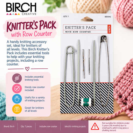 Birch Knitter's Pack – 7 Piece Knitting Tool Set
