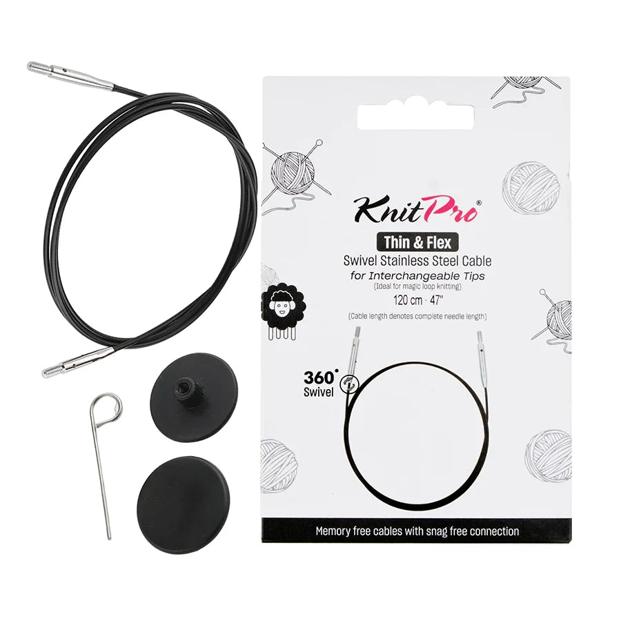 KnitPro Thin & Flex Swivel Cable for Interchangeable Tips