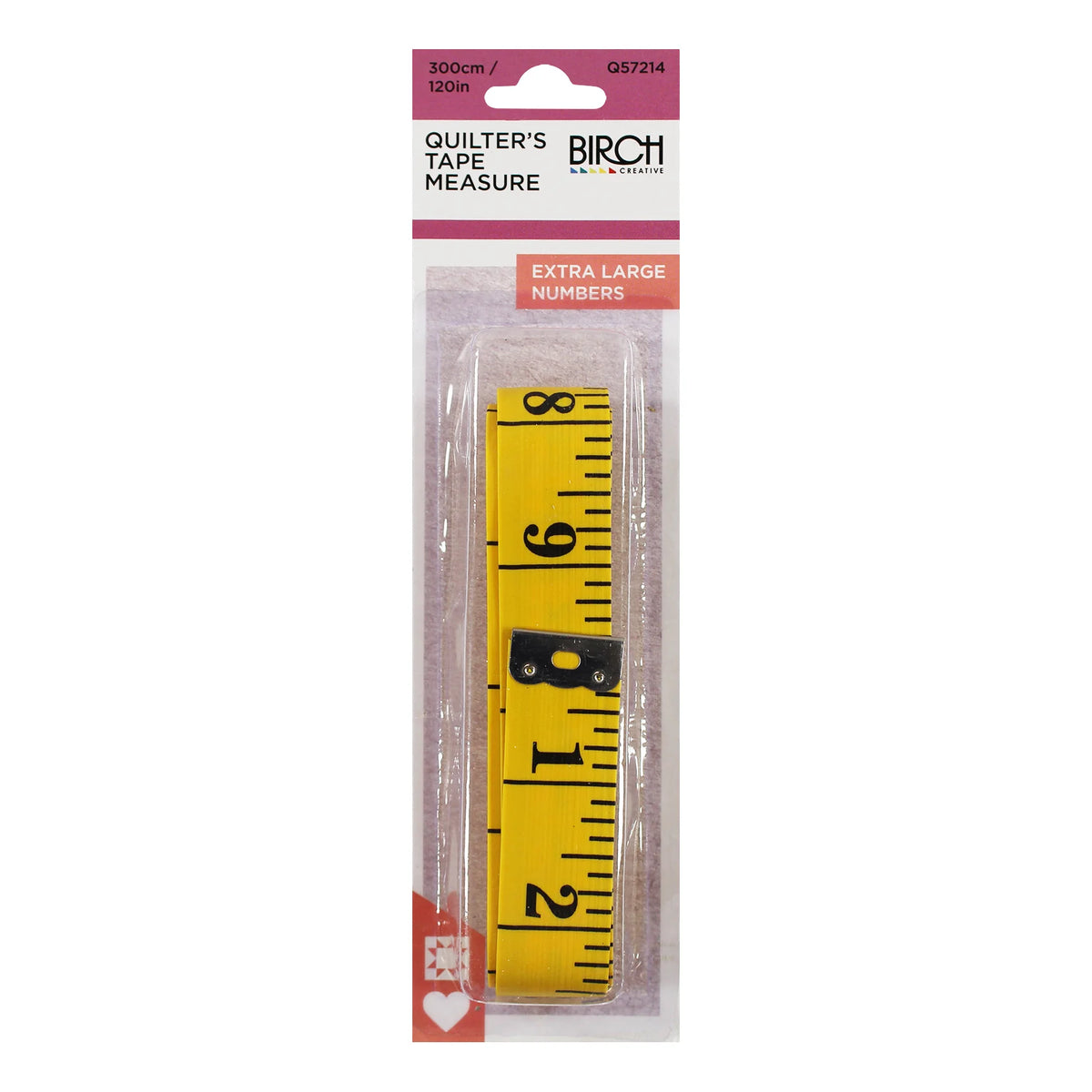 Birch Quilter's Tape Measure 300cm / 120in – Extra Large Numbers