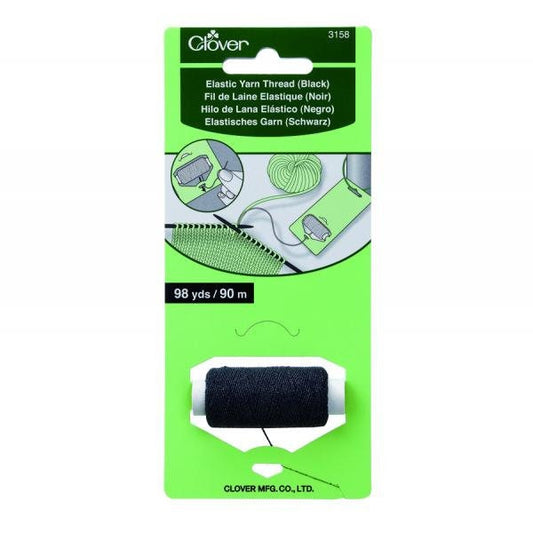 Clover Elastic yarn Thread Black 90M