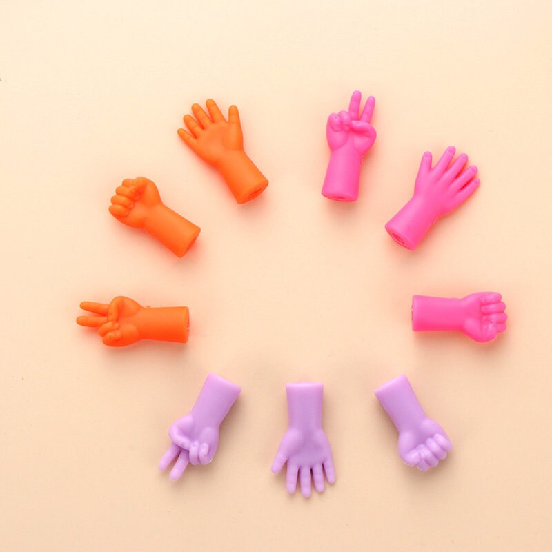 Knitting Needle Stoppers - Rock Paper Scissor ~ Set of 6