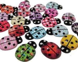 10 Resin Flatback Ladybugs in Assorted Colors