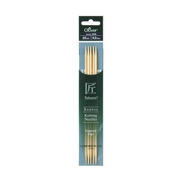 Bamboo Knitting Needles “Takumi” Double Pointed 20 cm