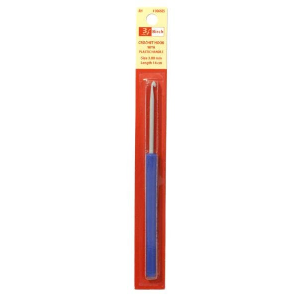 Birch Crochet Hook Metal With Plastic Handle