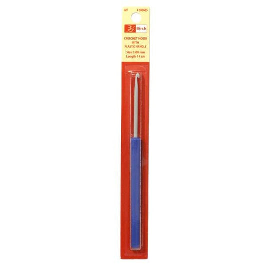 Birch Crochet Hook Metal With Plastic Handle