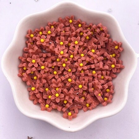 10 Resin Flatback Mini Flowers Various Colours Findings Embellishments