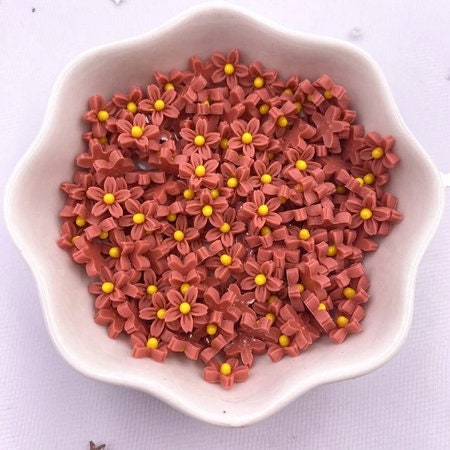10 Resin Flatback Mini Flowers Various Colours Findings Embellishments