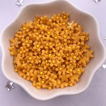 10 Resin Flatback Mini Flowers Various Colours Findings Embellishments