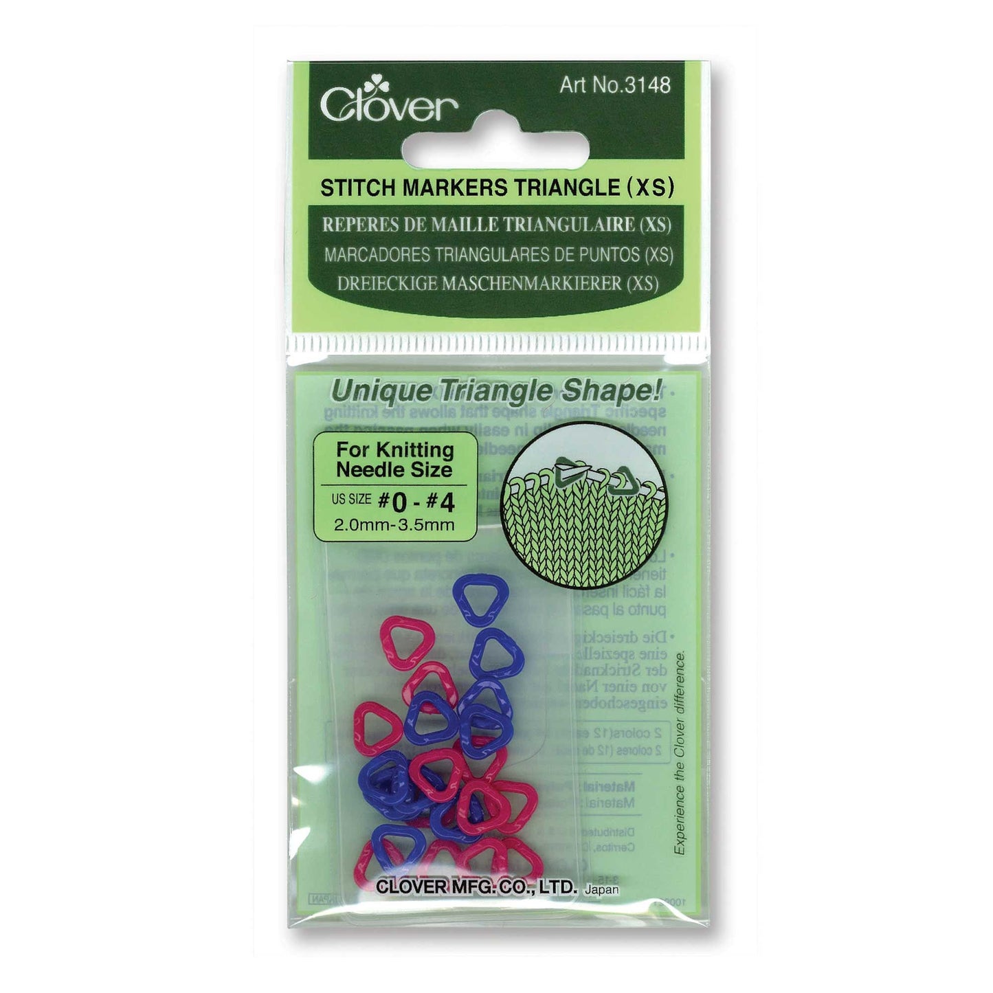 Clover Stitch Markers Triangle XSmall