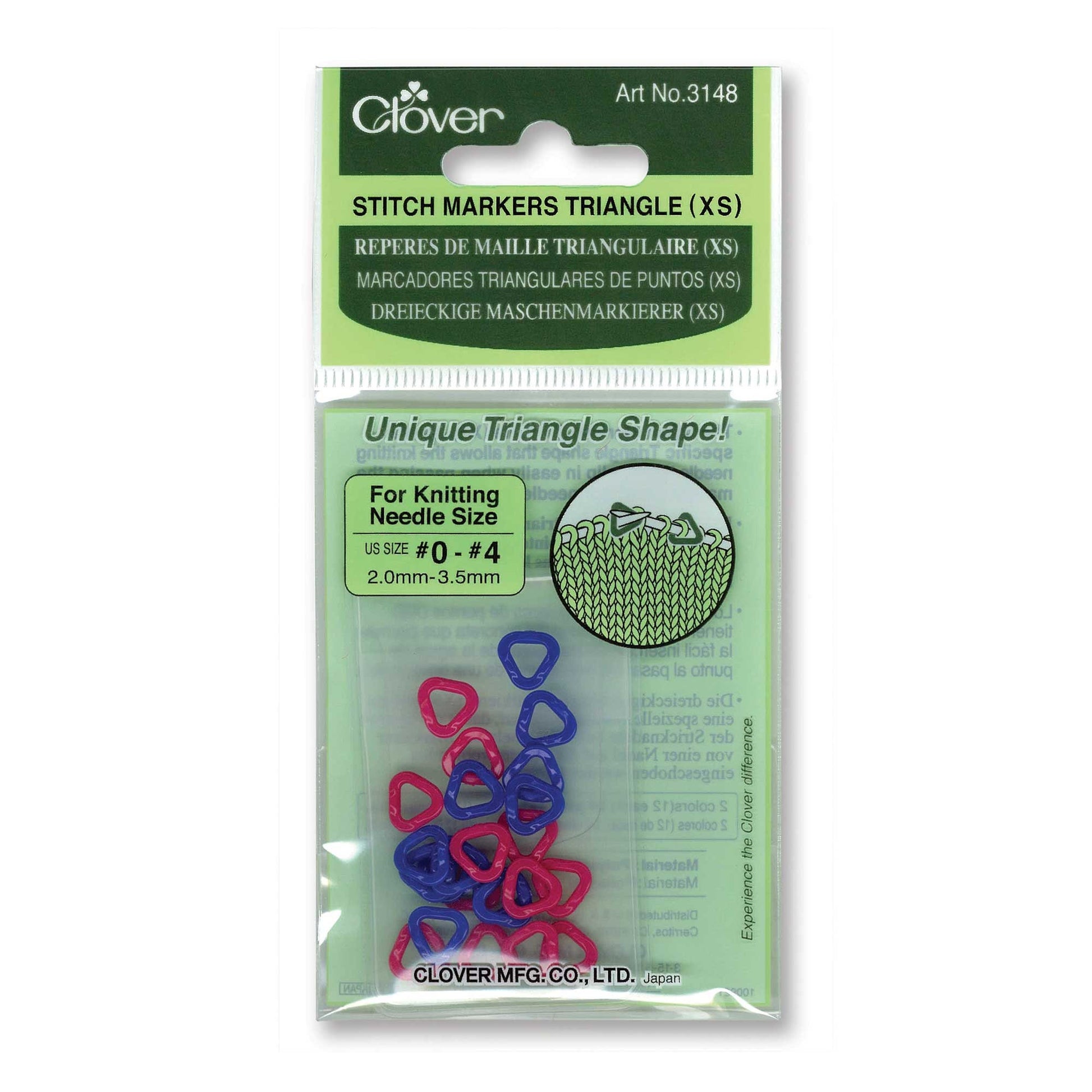 Clover Stitch Markers Triangle XSmall