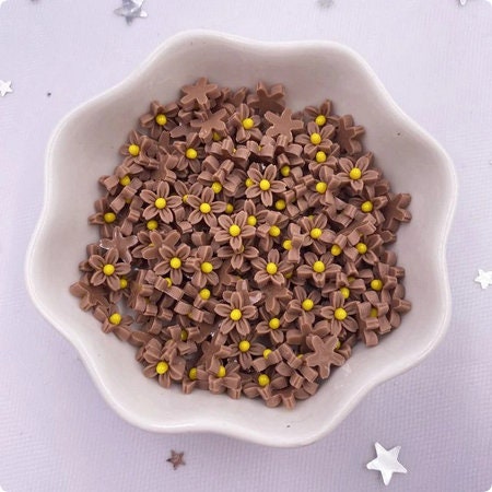 10 Resin Flatback Mini Flowers Various Colours Findings Embellishments