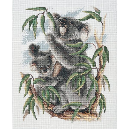 DMC Counted Cross Stitch Kit Australiana Koalas 28cm x 35.5cm