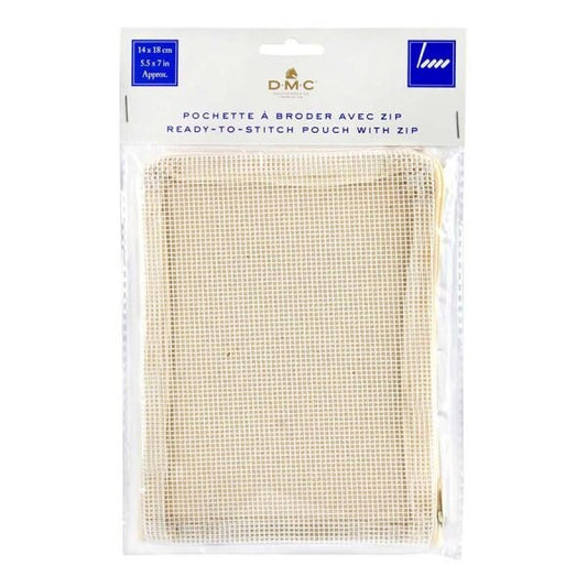 DMC Ready To Stitch Pouch With Zip 14 x 18cm