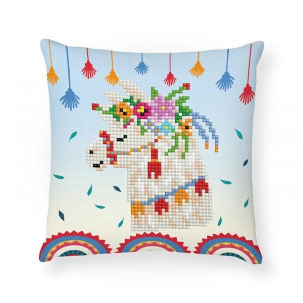 Diamond Dotz Llama Party Pillow