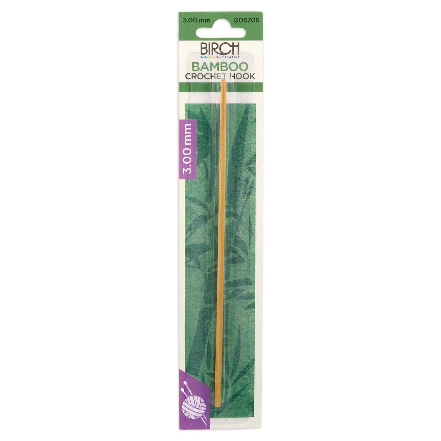 Birch Bamboo Crochet Hooks With Round Handle