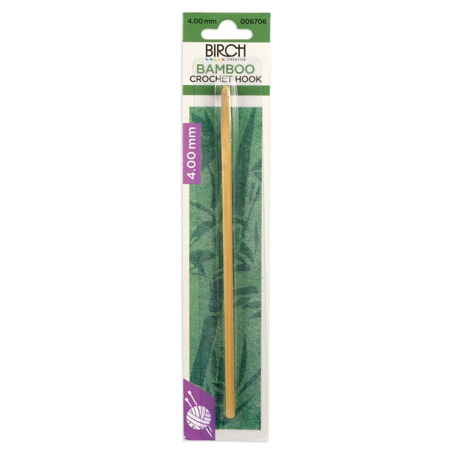 Birch Bamboo Crochet Hooks With Round Handle