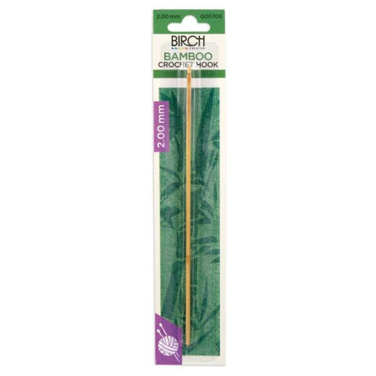 Birch Bamboo Crochet Hooks With Round Handle