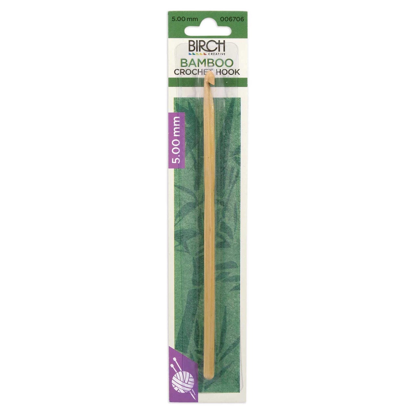 Birch Bamboo Crochet Hooks With Round Handle