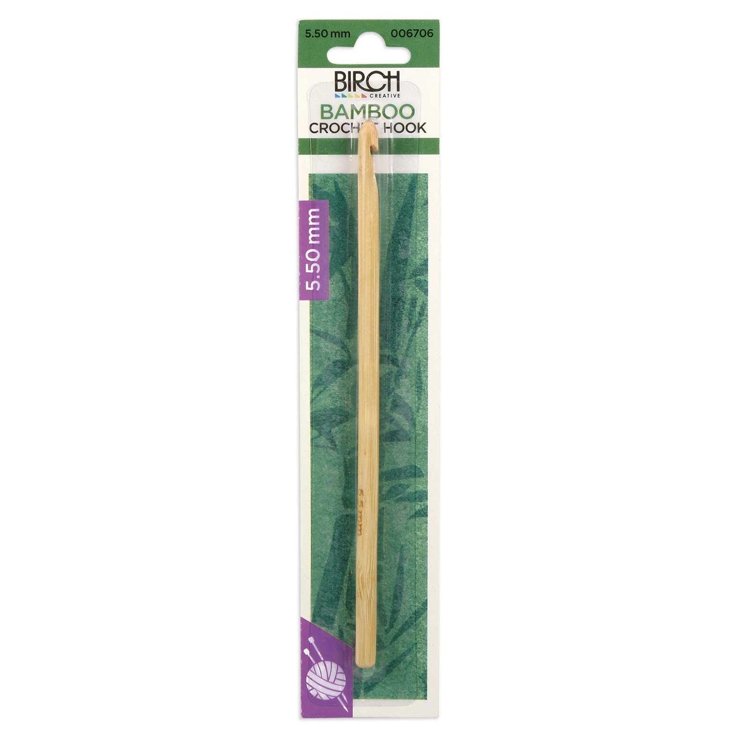 Birch Bamboo Crochet Hooks With Round Handle