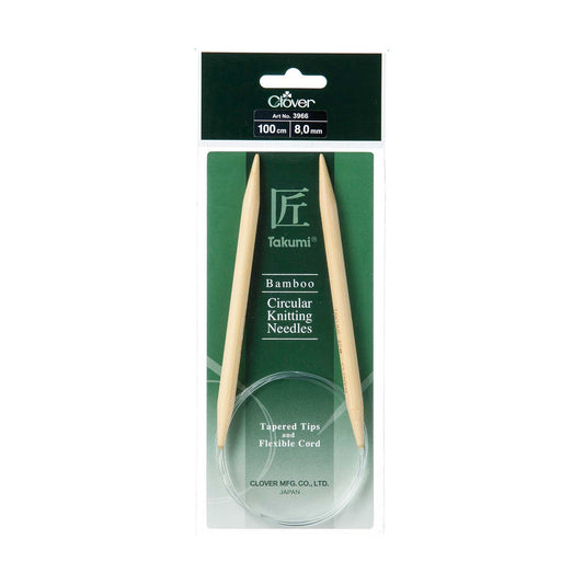 Clover Bamboo Circular Knitting Takumi 100cm - 8mm