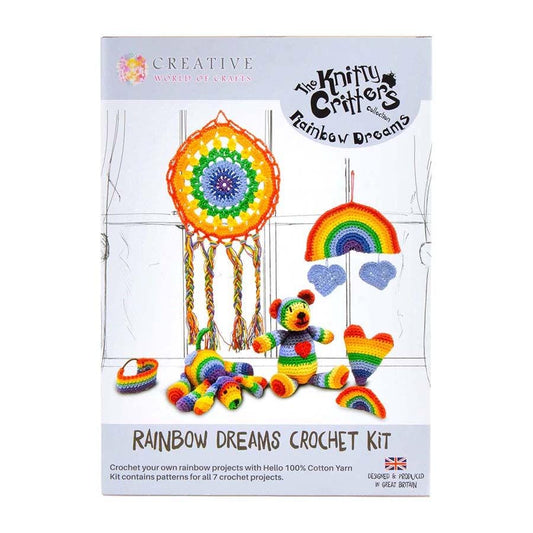 The Knitty Critters Rainbow Dreams Crochet Kit