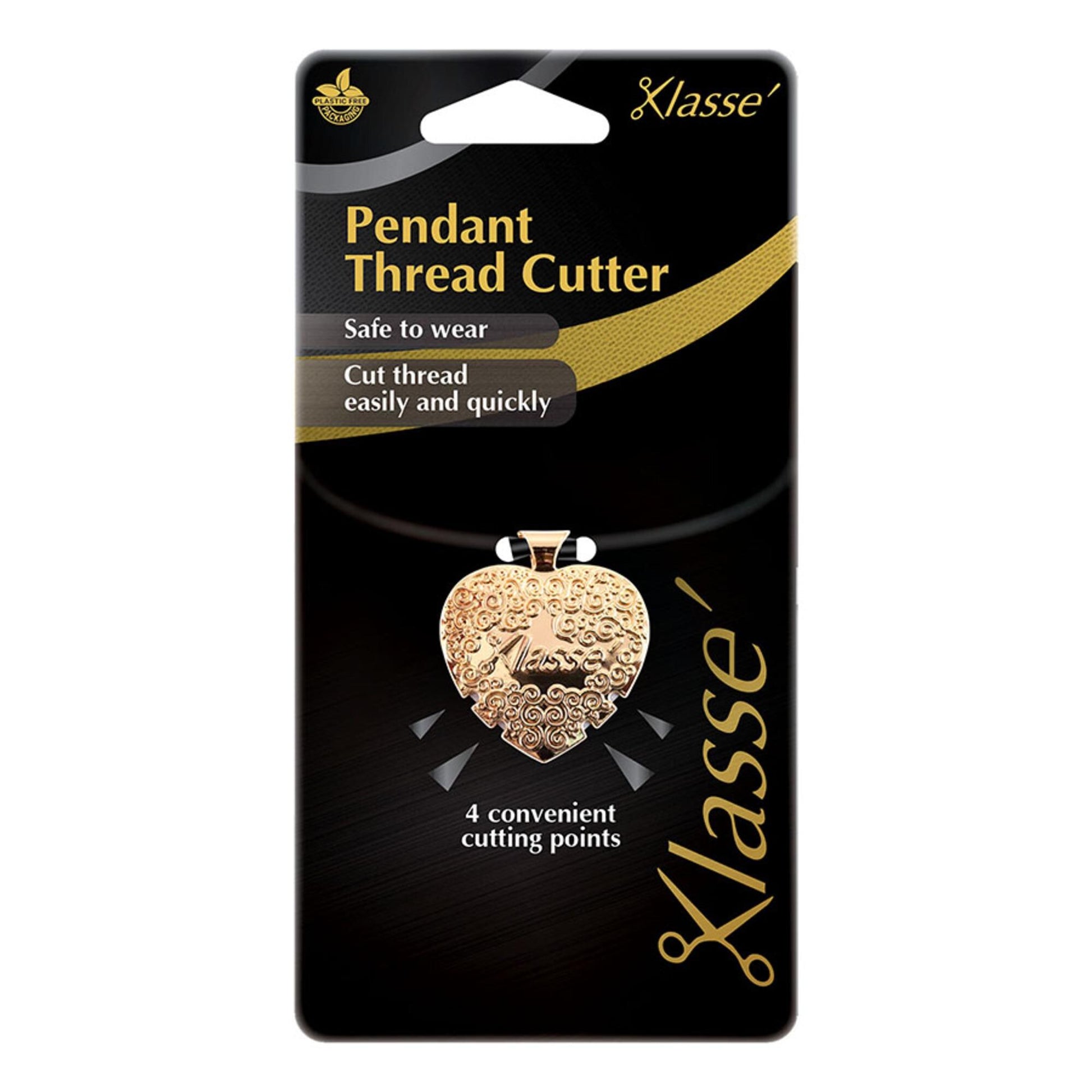 KLASSE Heart-Shaped Thread Cutter Pendant – Bronze