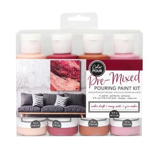 Color Pour Pre-Mixed Pouring Paint Kit (4pc)