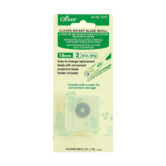 Clover Rotary Refill Blades 18mm (2pcs) – For Rotary Cutter