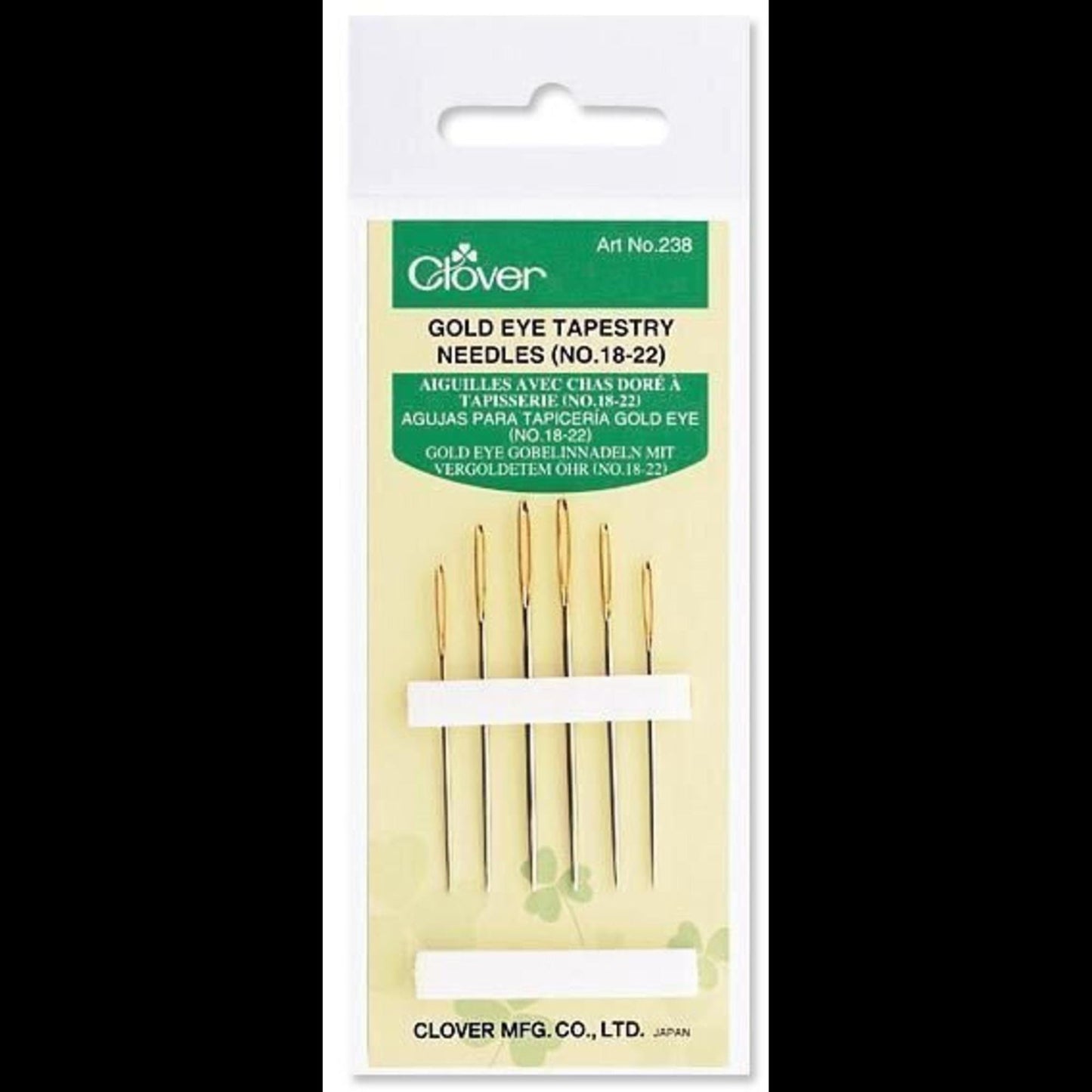 Clover Golden Eye Tapestry Needles 18/22