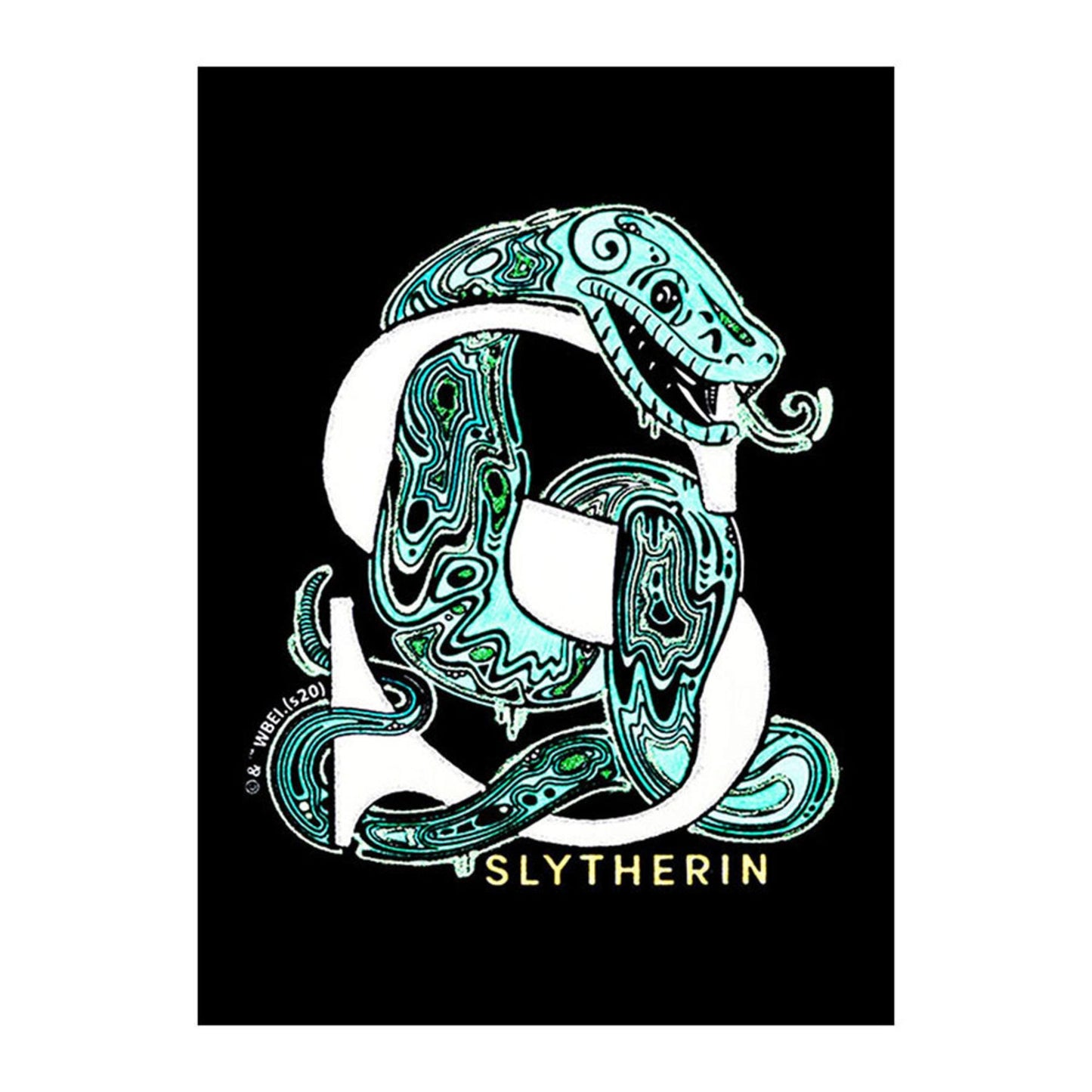 Colour Me Velvet Art Poster 4-Pack – Hogwarts Houses (A4, 350gsm)